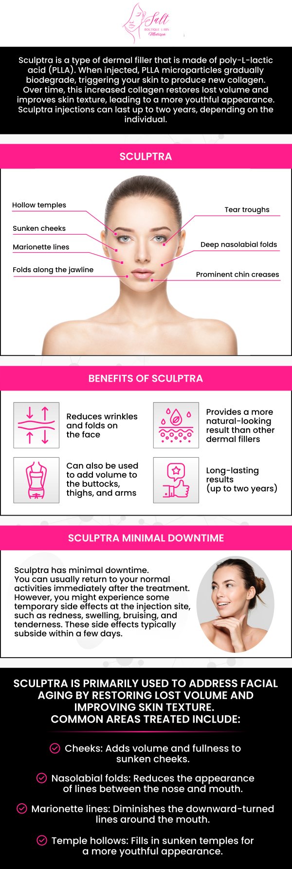 Common questions asked by clients: What is sculptra used for? How long does sculptra last? Is sculptra painful? How much does sculptra cost? For more information, contact us or request an appointment online. We serve patients from Wappingers Falls NY, Spackenkill NY, Poughkeepsie NY, Beacon NY, Fishkill NY, East Fishkill NY, Rhinebeck NY, Millbrook NY, and surrounding areas.