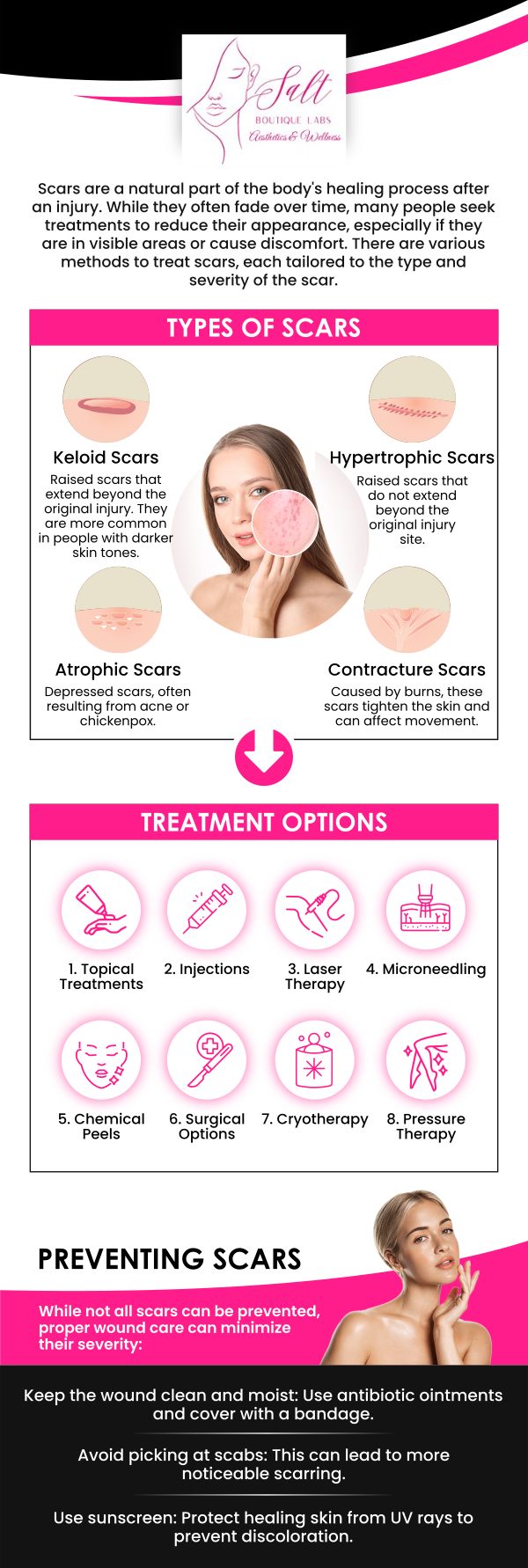 Common questions asked by clients: What are the most effective treatments for scars? How can I reduce the appearance of old scars? When should I see a doctor about my scars? What are the risks of scar treatment? How can Dr. Reina Barrett-Baas help me reduce the appearance of scars with specialized treatments in Wappingers Falls, NY? For more information, contact us or request an appointment online. We serve patients from Wappingers Falls NY, Spackenkill NY, Poughkeepsie NY, Beacon NY, Fishkill NY, East Fishkill NY, Rhinebeck NY, Millbrook NY, and surrounding areas.